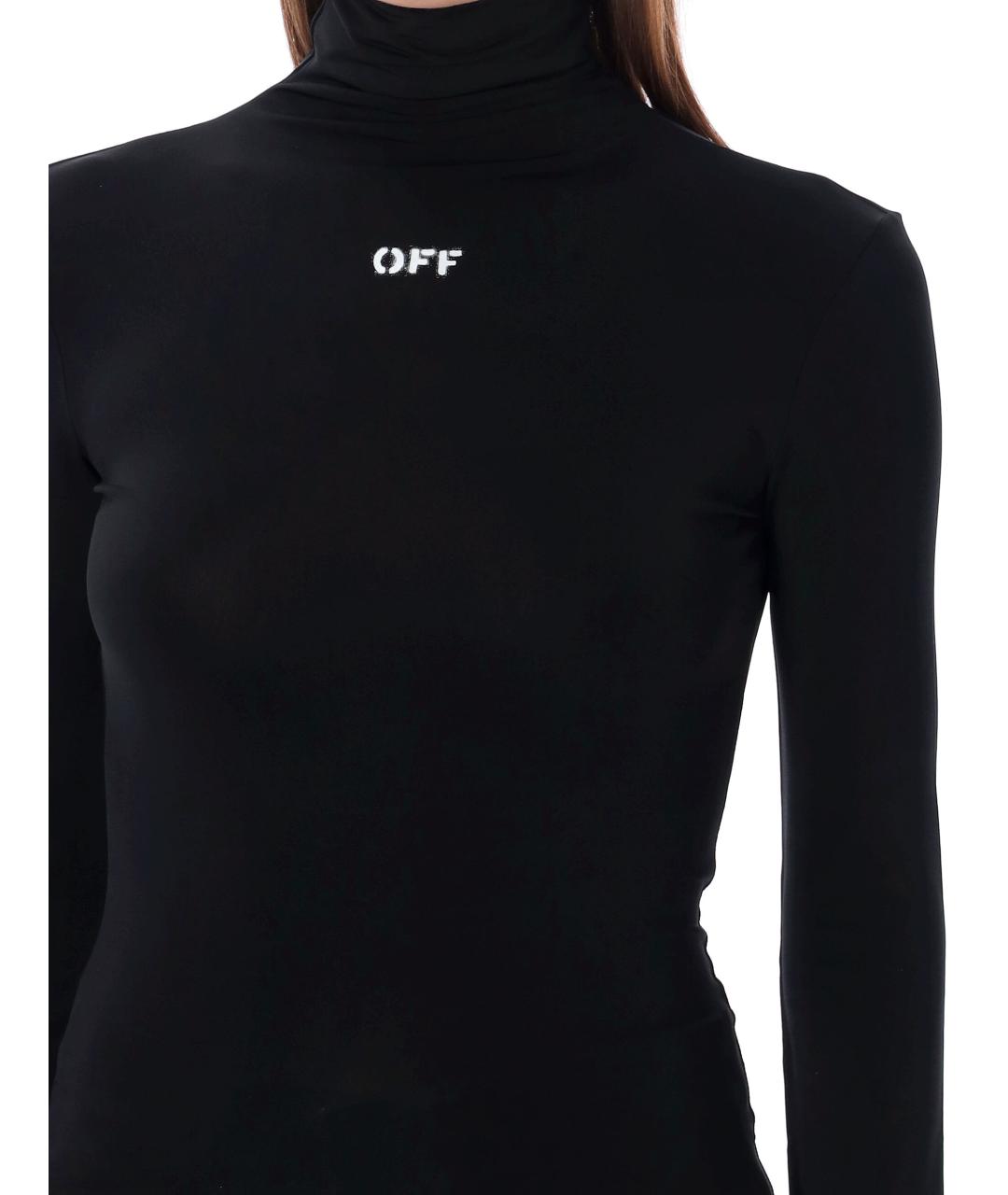 OFF-WHITE Черная вискозная водолазка, фото 4