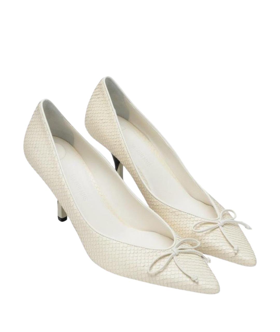 JACQUEMUS Бежевые кожаные туфли, фото 2