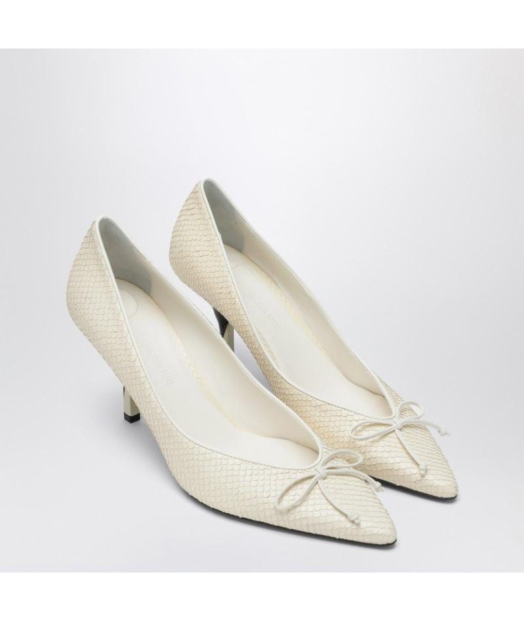 JACQUEMUS Бежевые кожаные туфли, фото 4