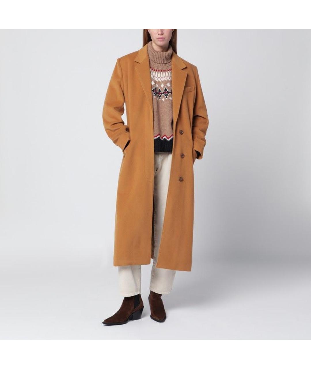 ISABEL MARANT Бежевое шерстяное пальто, фото 3