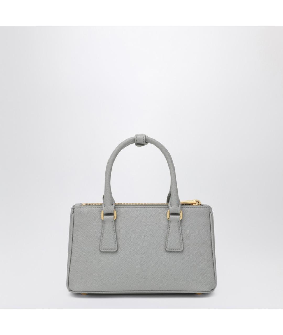 PRADA Серая кожаная сумка тоут, фото 4