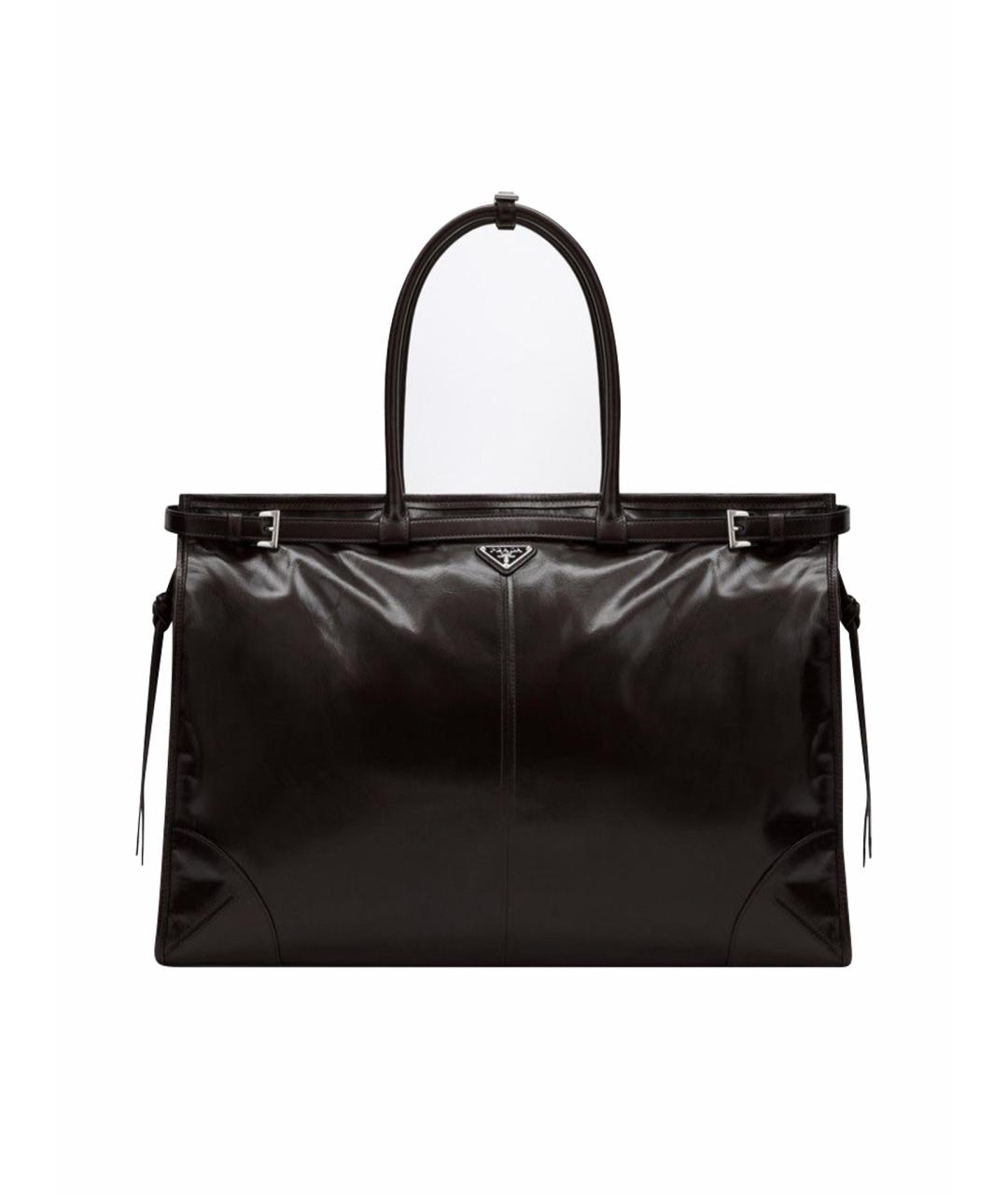 PRADA Коричневая кожаная сумка тоут, фото 1