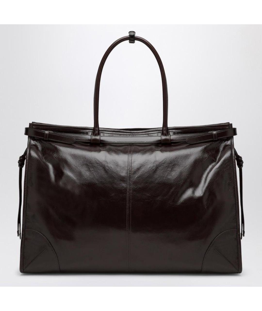 PRADA Коричневая кожаная сумка тоут, фото 2