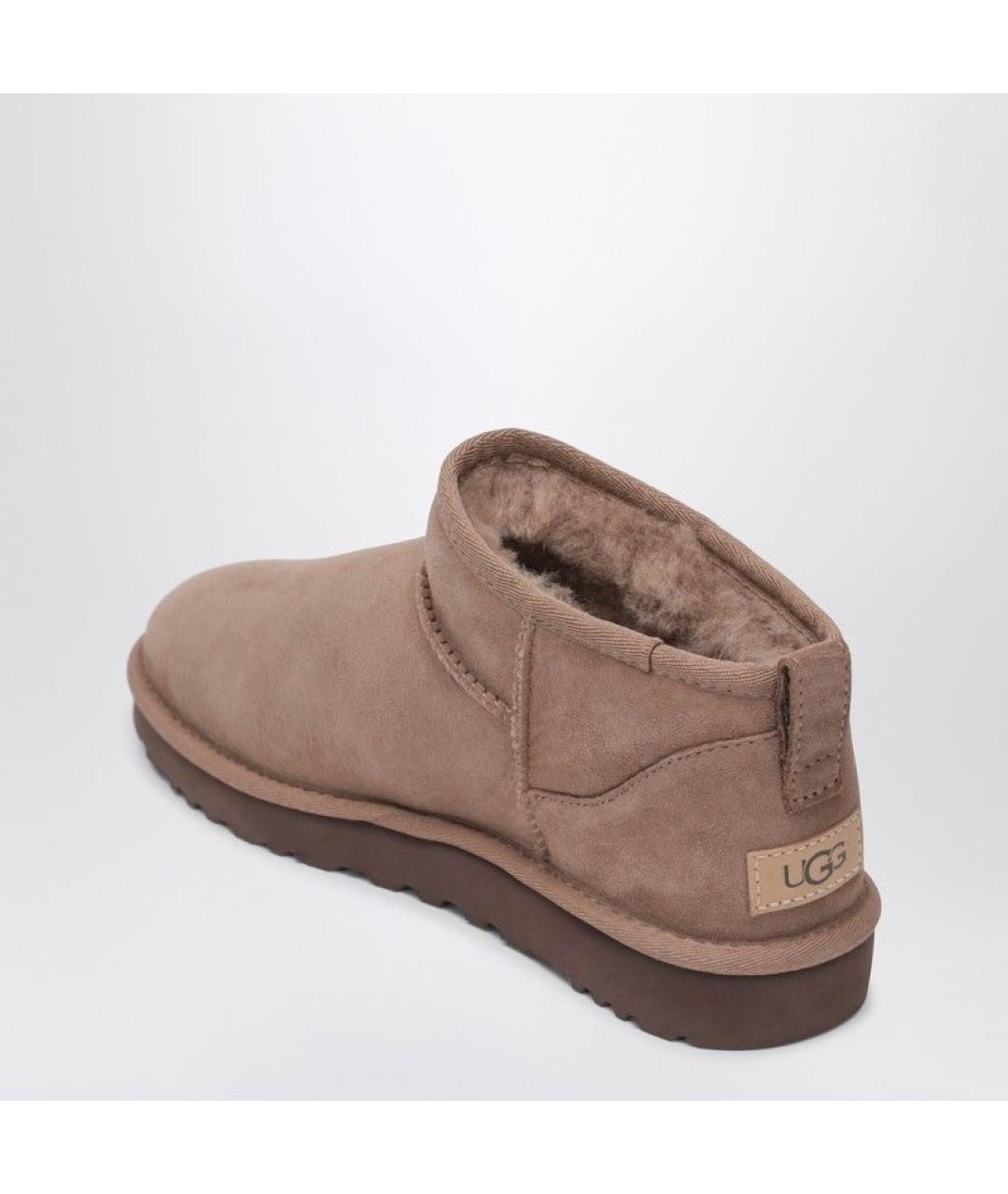 UGG AUSTRALIA Серые нубуковые ботинки, фото 3