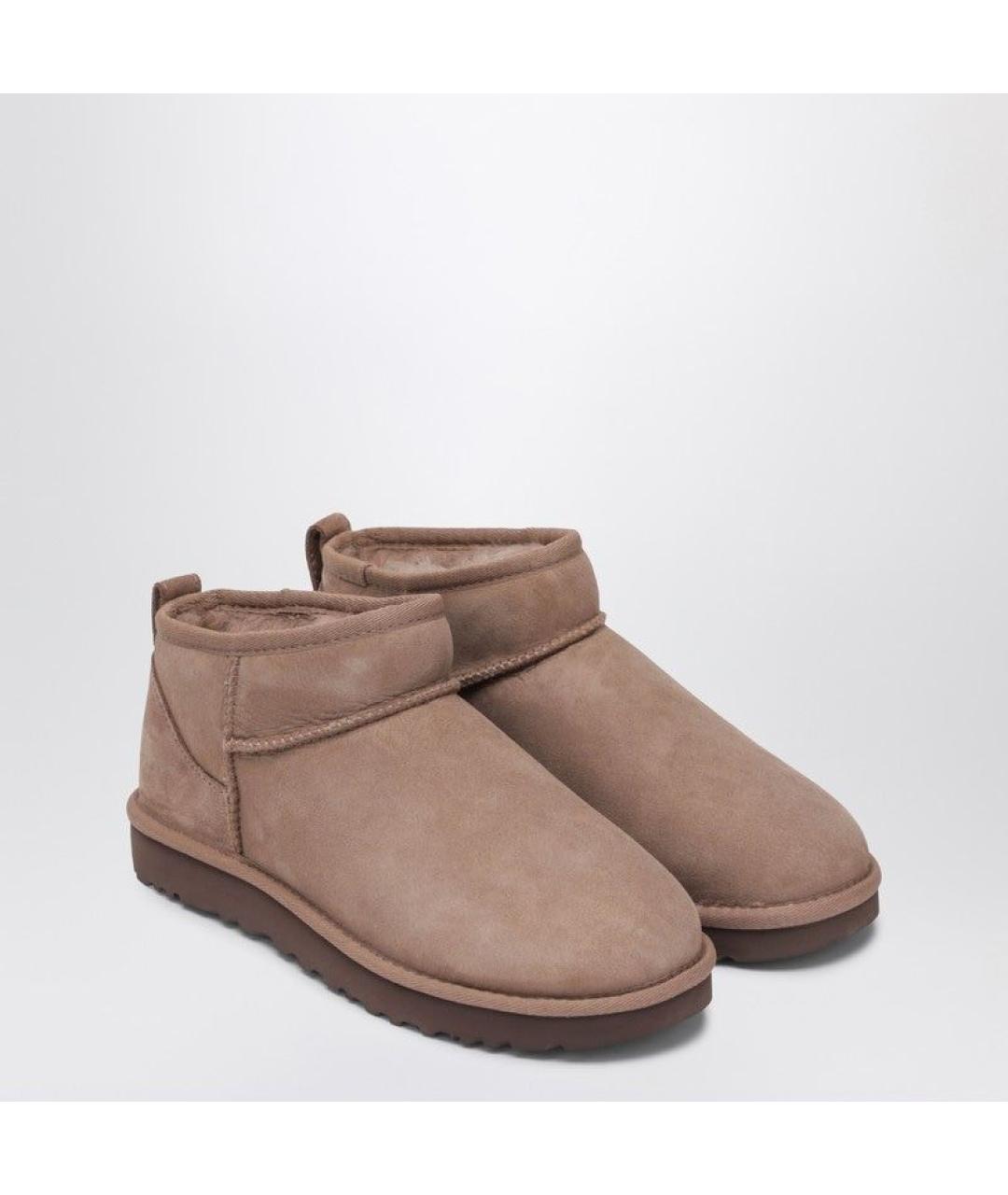 UGG AUSTRALIA Серые нубуковые ботинки, фото 4