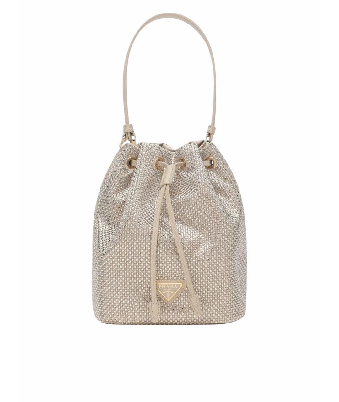 PRADA Бежевая синтетическая сумка тоут, фото 1