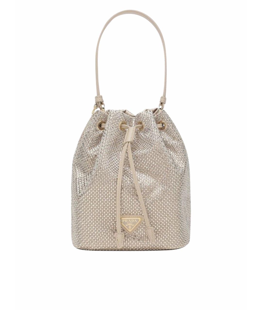 PRADA Бежевая синтетическая сумка тоут, фото 3