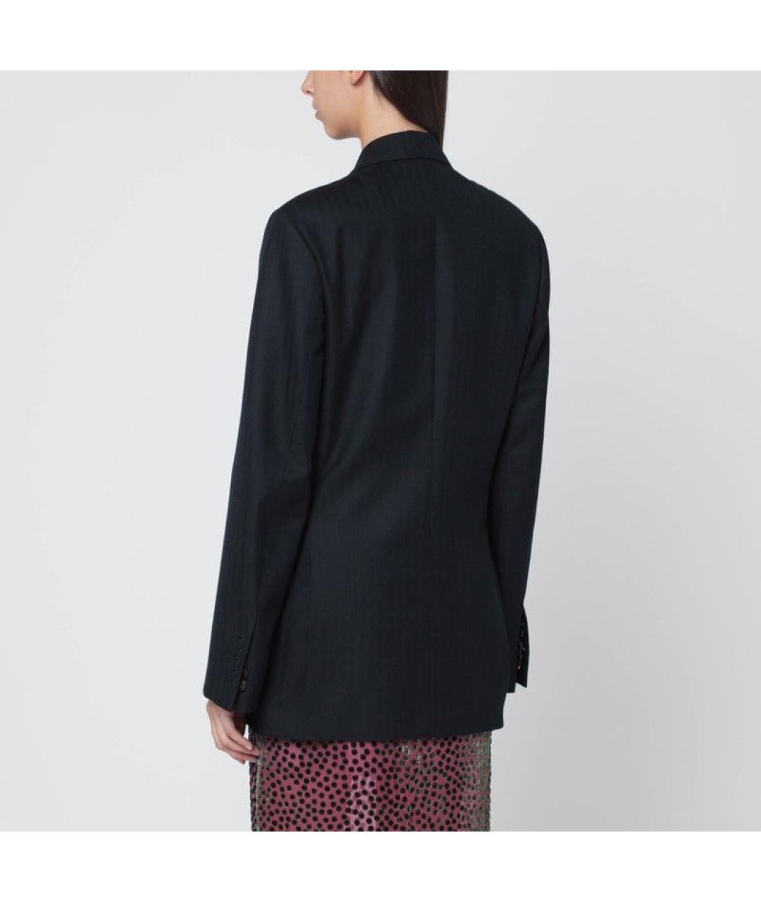 DRIES VAN NOTEN Синий шерстяной жакет/пиджак, фото 4