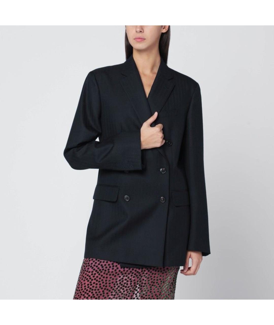 DRIES VAN NOTEN Синий шерстяной жакет/пиджак, фото 5