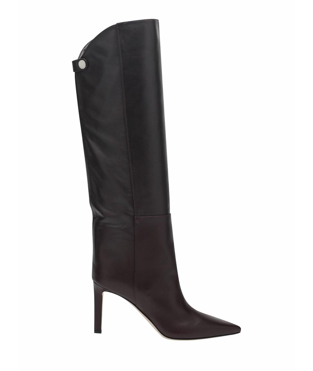 JIMMY CHOO Коричневые кожаные сапоги, фото 1