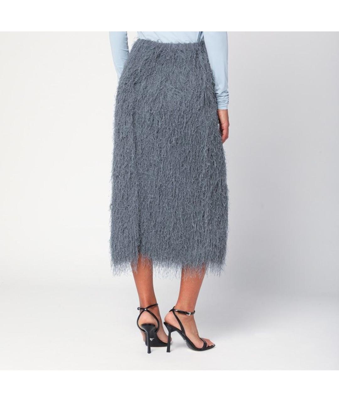 DRIES VAN NOTEN Серая полиэстеровая юбка миди, фото 2