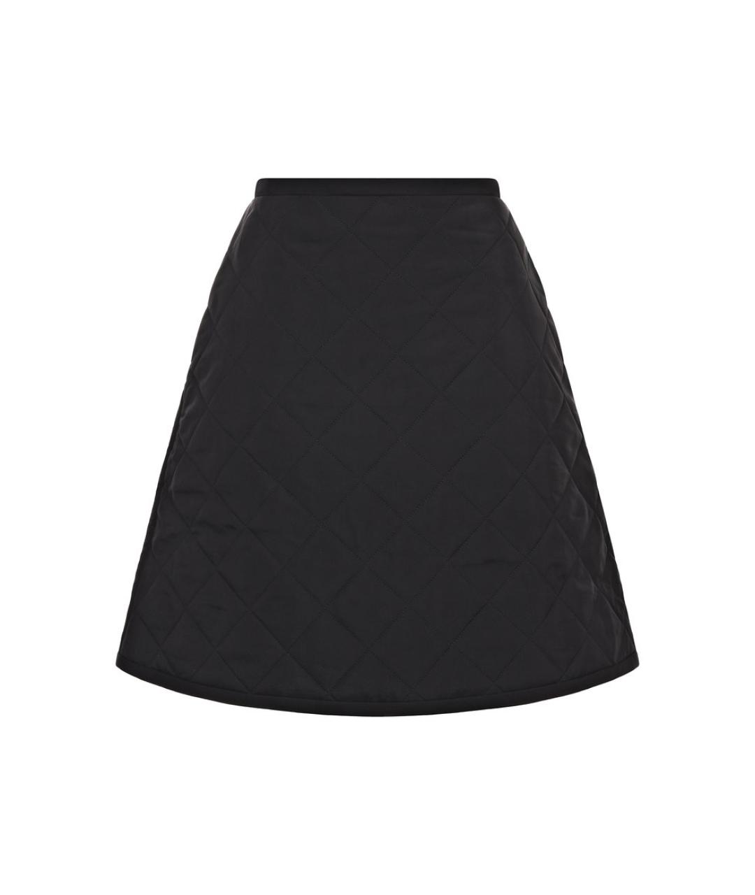 JIL SANDER Черная вискозная юбка мини, фото 1