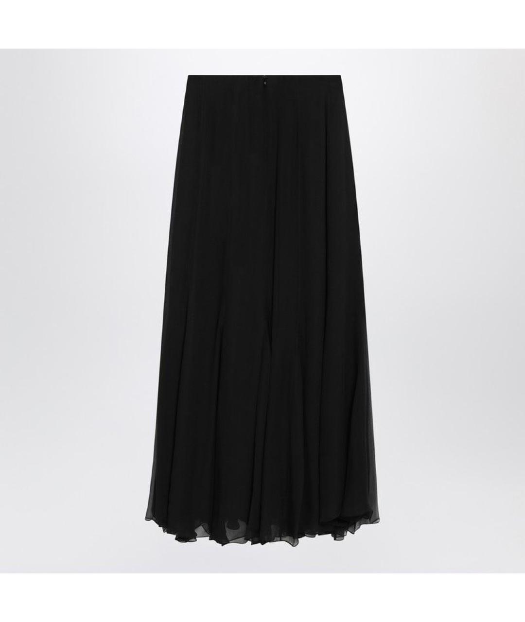 CHLOE Черная шелковая юбка миди, фото 2