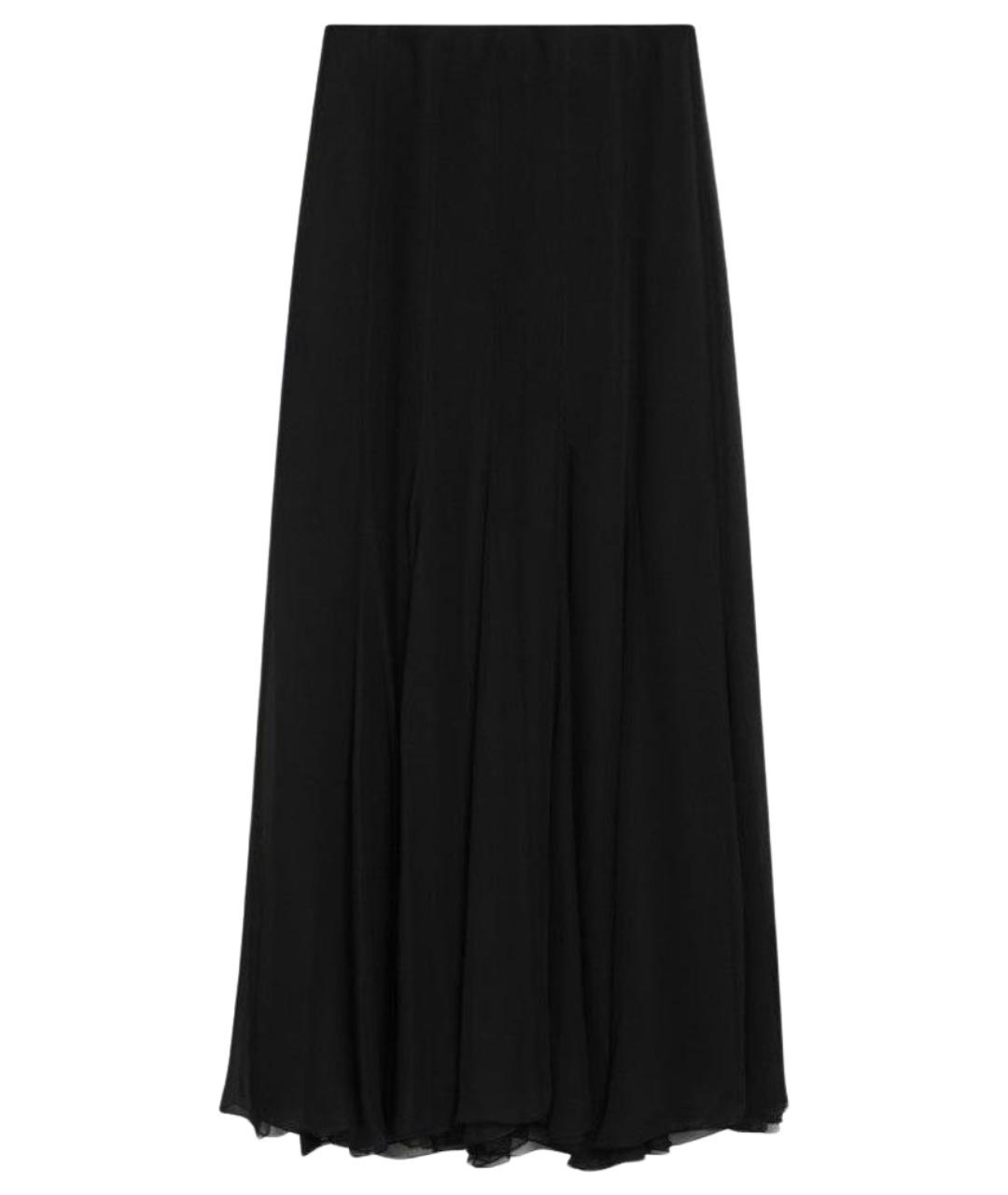 CHLOE Черная шелковая юбка миди, фото 1