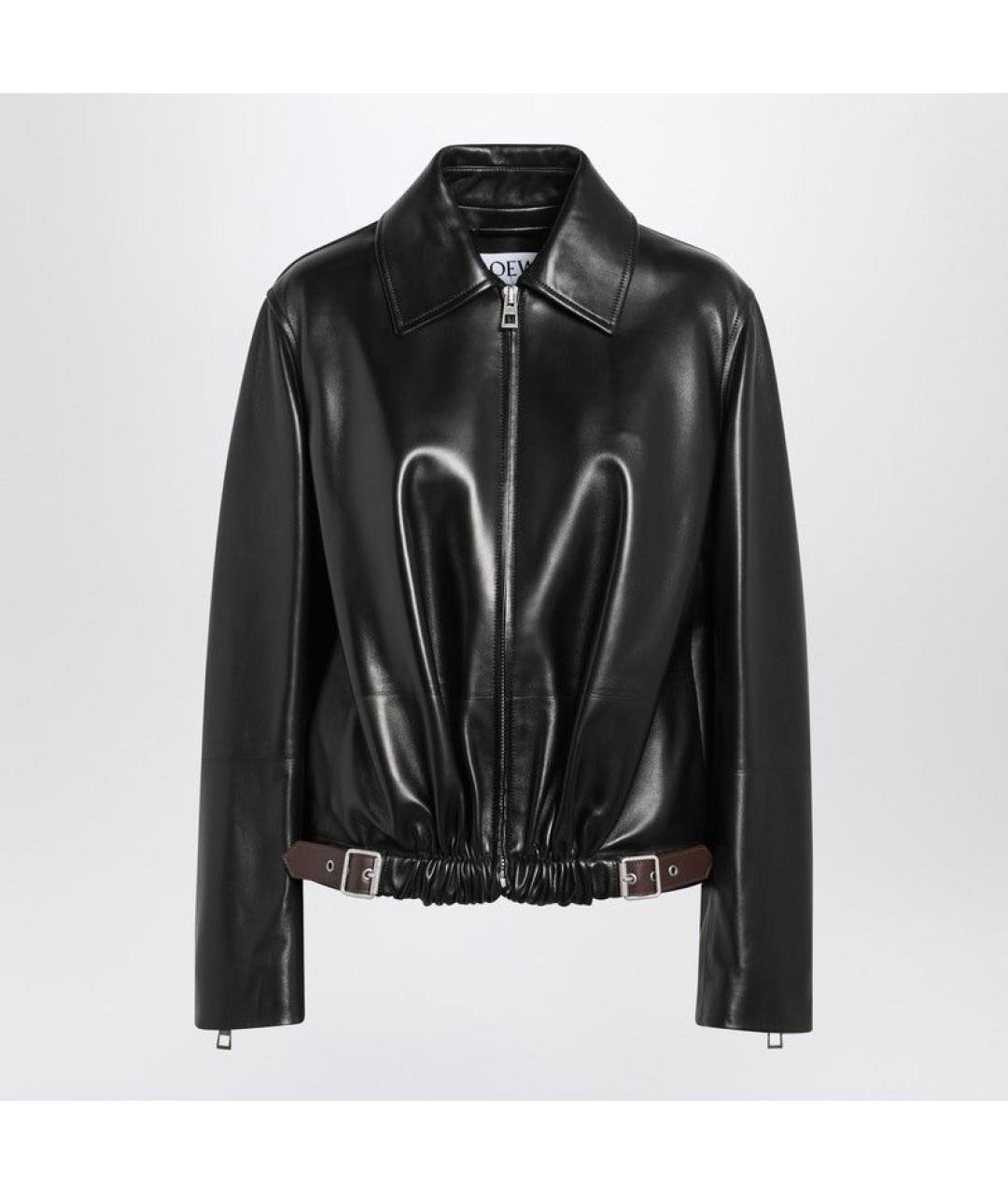 LOEWE Черная кожаная куртка, фото 3