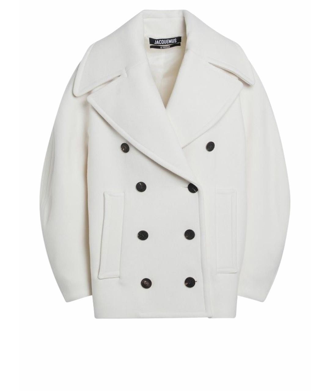 JACQUEMUS Белое шерстяное пальто, фото 1
