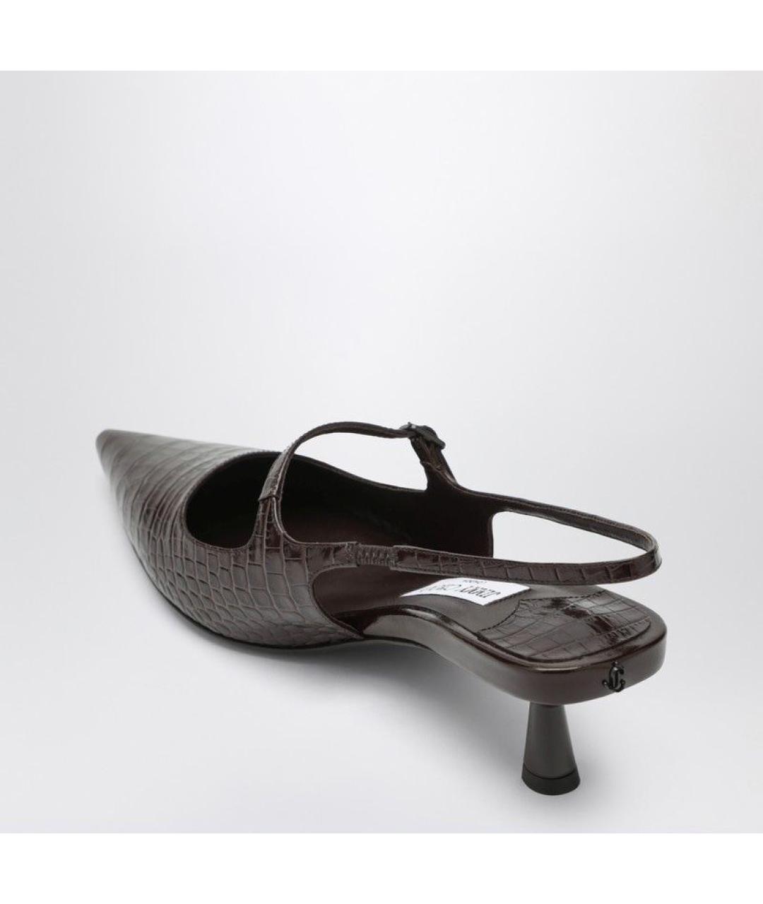 JIMMY CHOO Коричневые кожаные туфли, фото 3