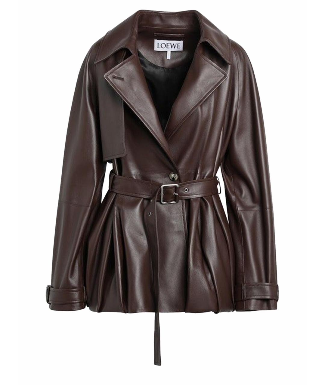 LOEWE Коричневая кожаная куртка, фото 1