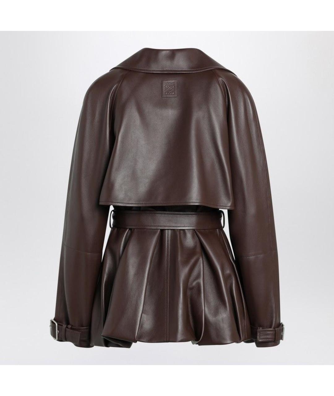 LOEWE Коричневая кожаная куртка, фото 2