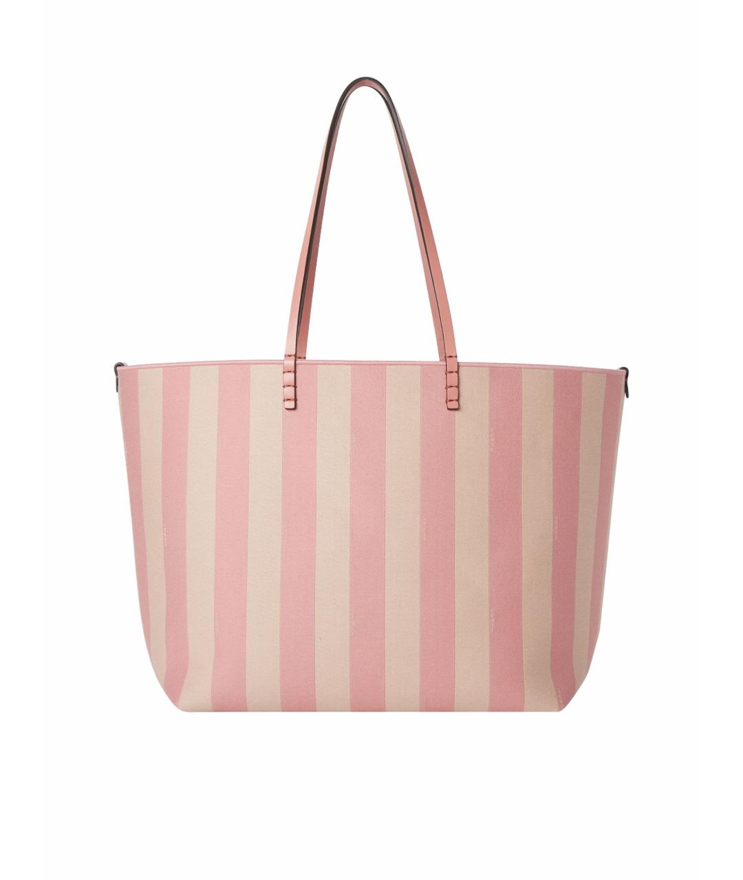 FENDI Розовая тканевая сумка тоут, фото 1