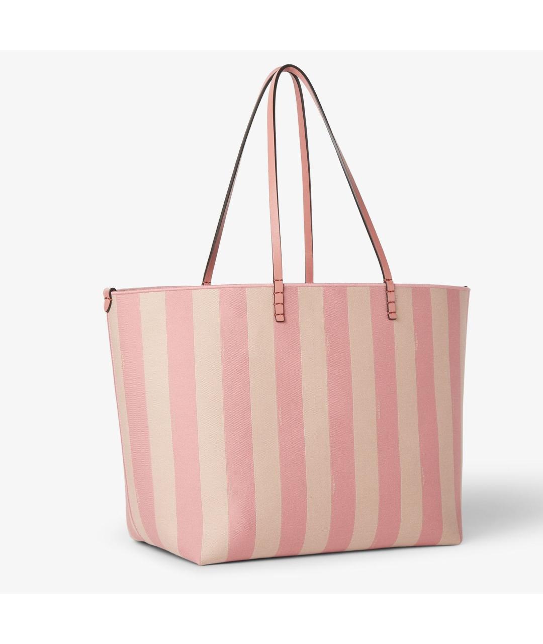 FENDI Розовая тканевая сумка тоут, фото 2