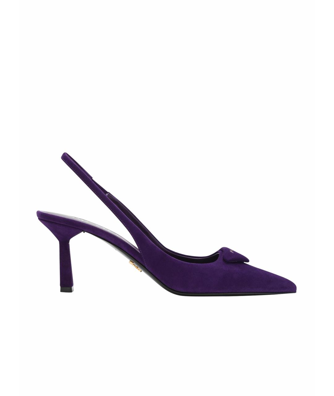 PRADA Фиолетовые замшевые туфли, фото 1