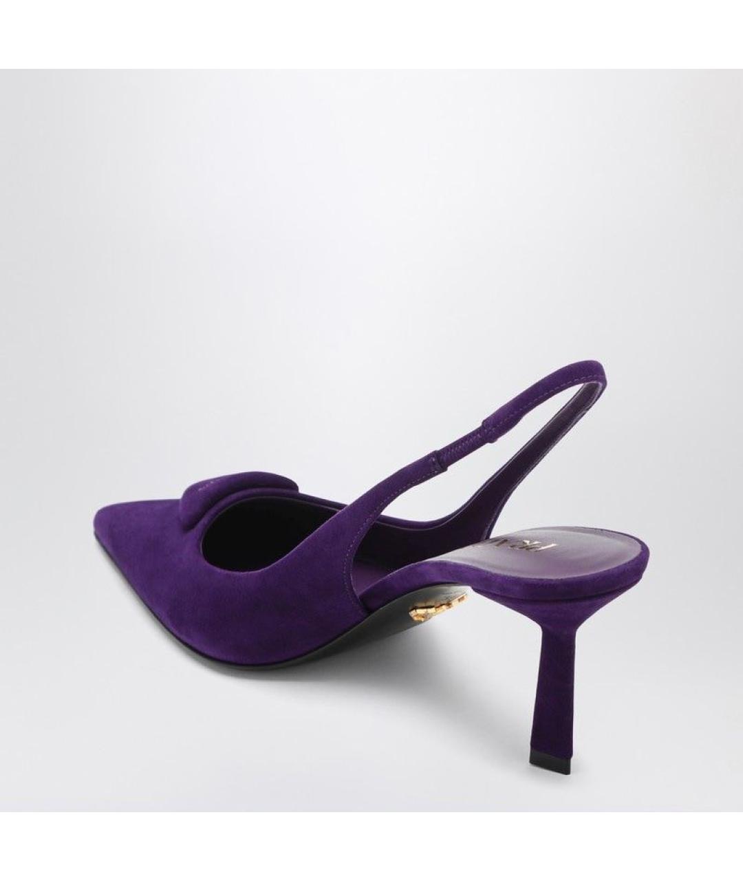 PRADA Фиолетовые замшевые туфли, фото 5