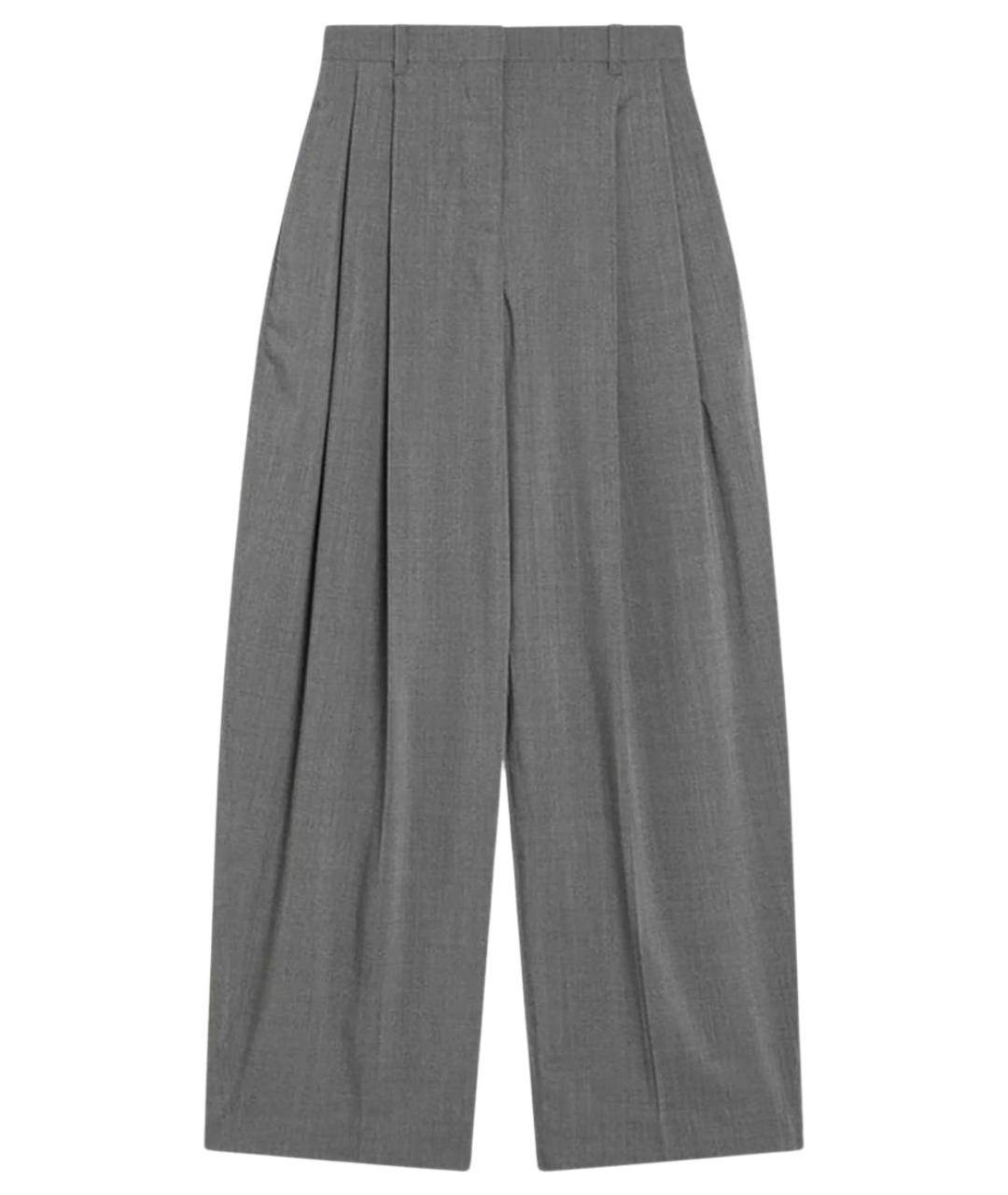 JACQUEMUS Серые шерстяные брюки широкие, фото 1
