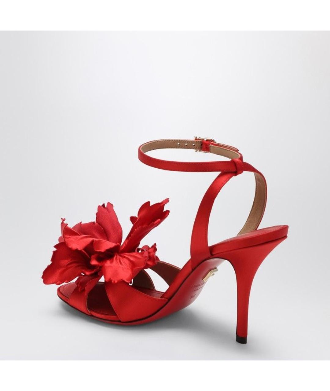 FERRAGAMO Красные текстильные босоножки, фото 3