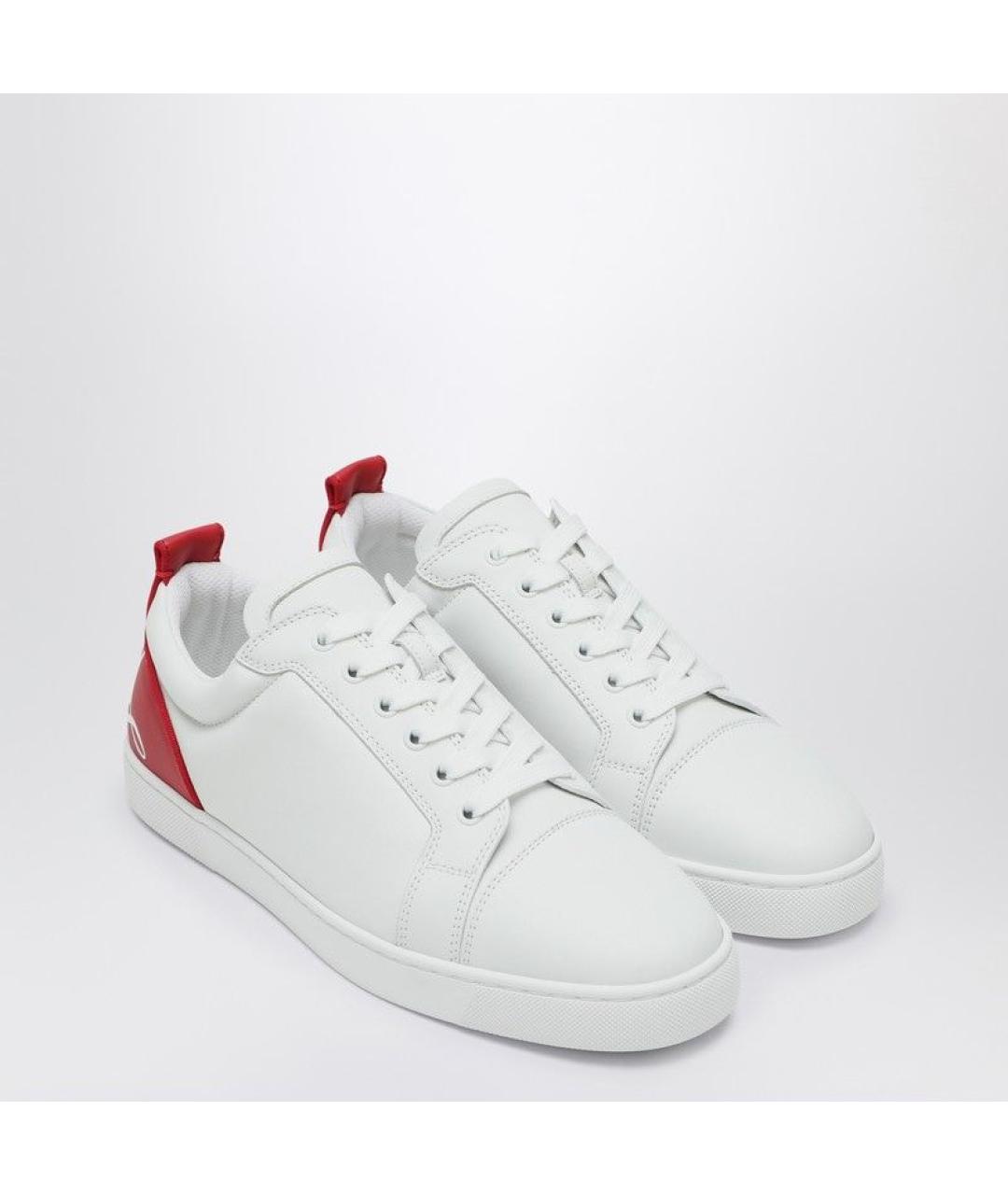 CHRISTIAN LOUBOUTIN Белые кожаные низкие кроссовки / кеды, фото 2