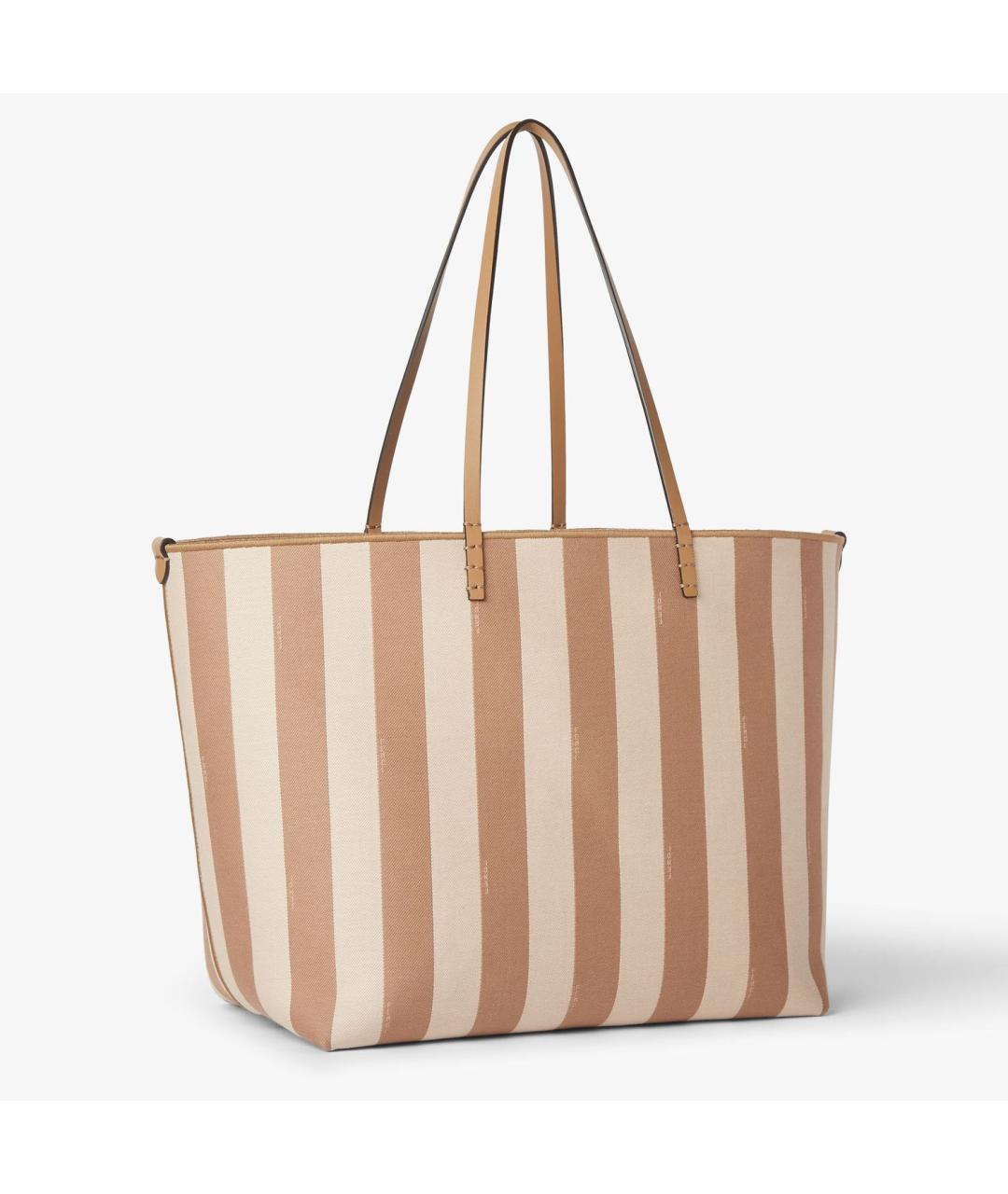 FENDI Бежевая тканевая сумка тоут, фото 2