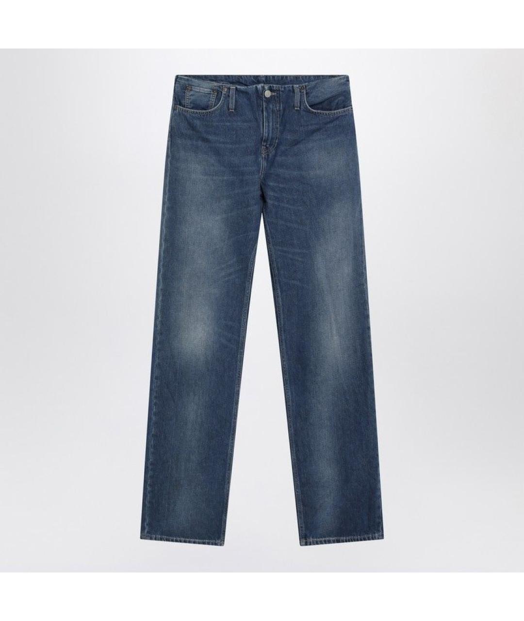 ACNE STUDIOS Синие хлопковые прямые джинсы, фото 5