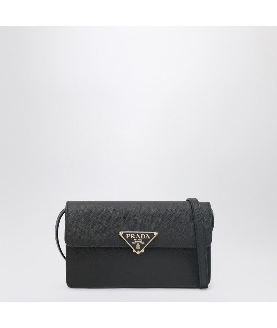 PRADA Черная кожаная сумка через плечо, фото 3