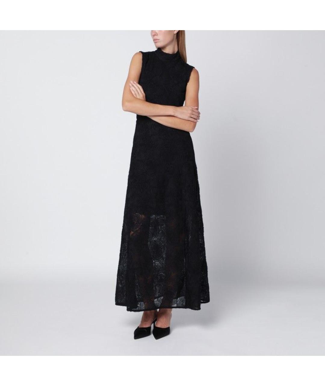 ROTATE Черное полиэстеровое вечернее платье, фото 3