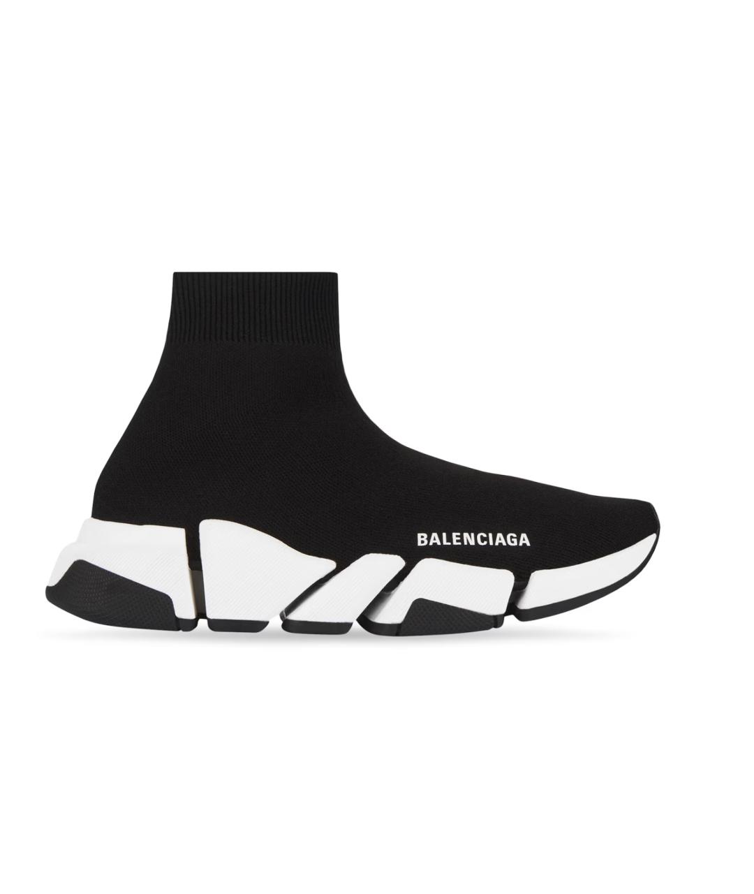 BALENCIAGA Черные синтетические высокие кроссовки / кеды, фото 1