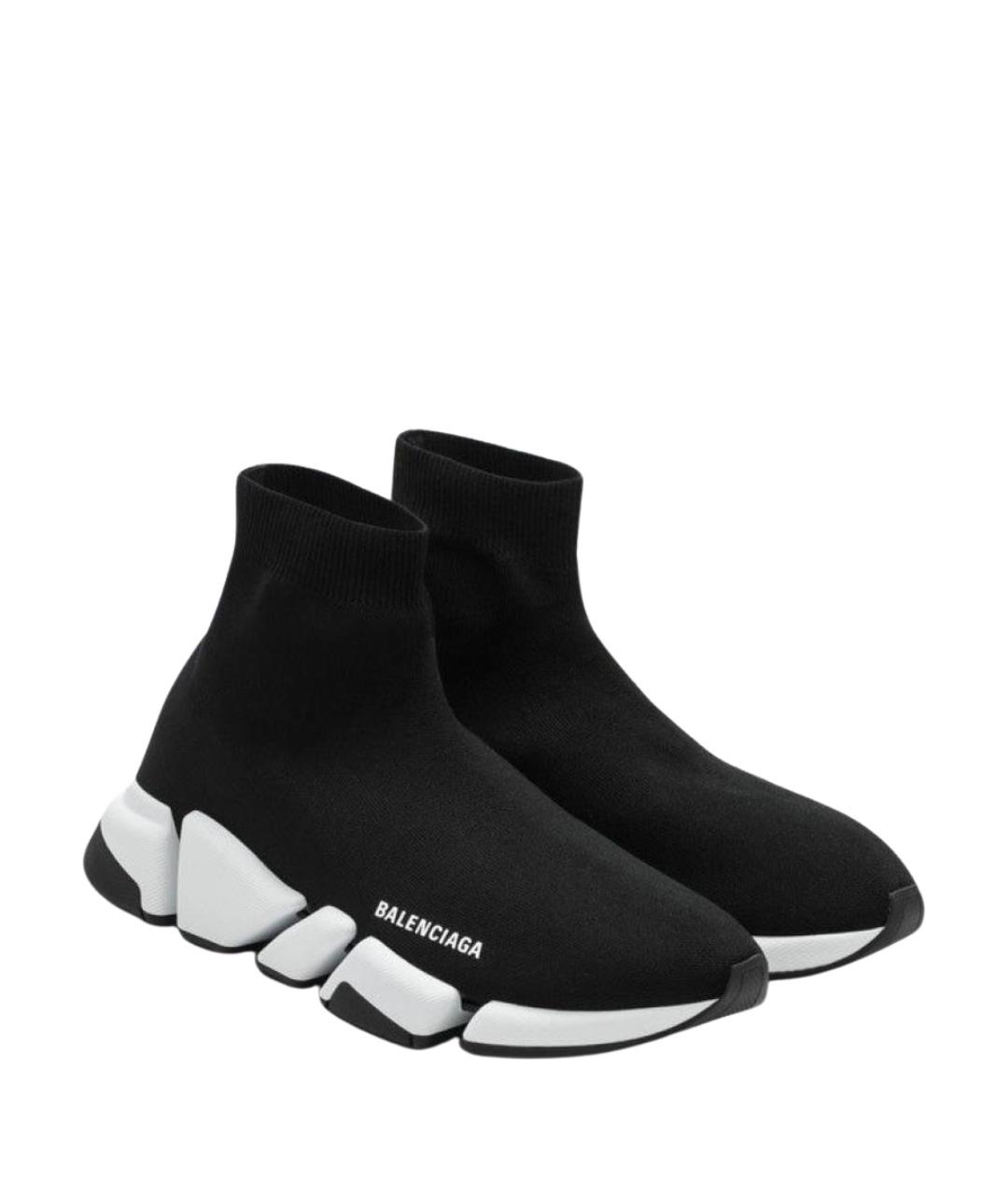 BALENCIAGA Черные синтетические высокие кроссовки / кеды, фото 2