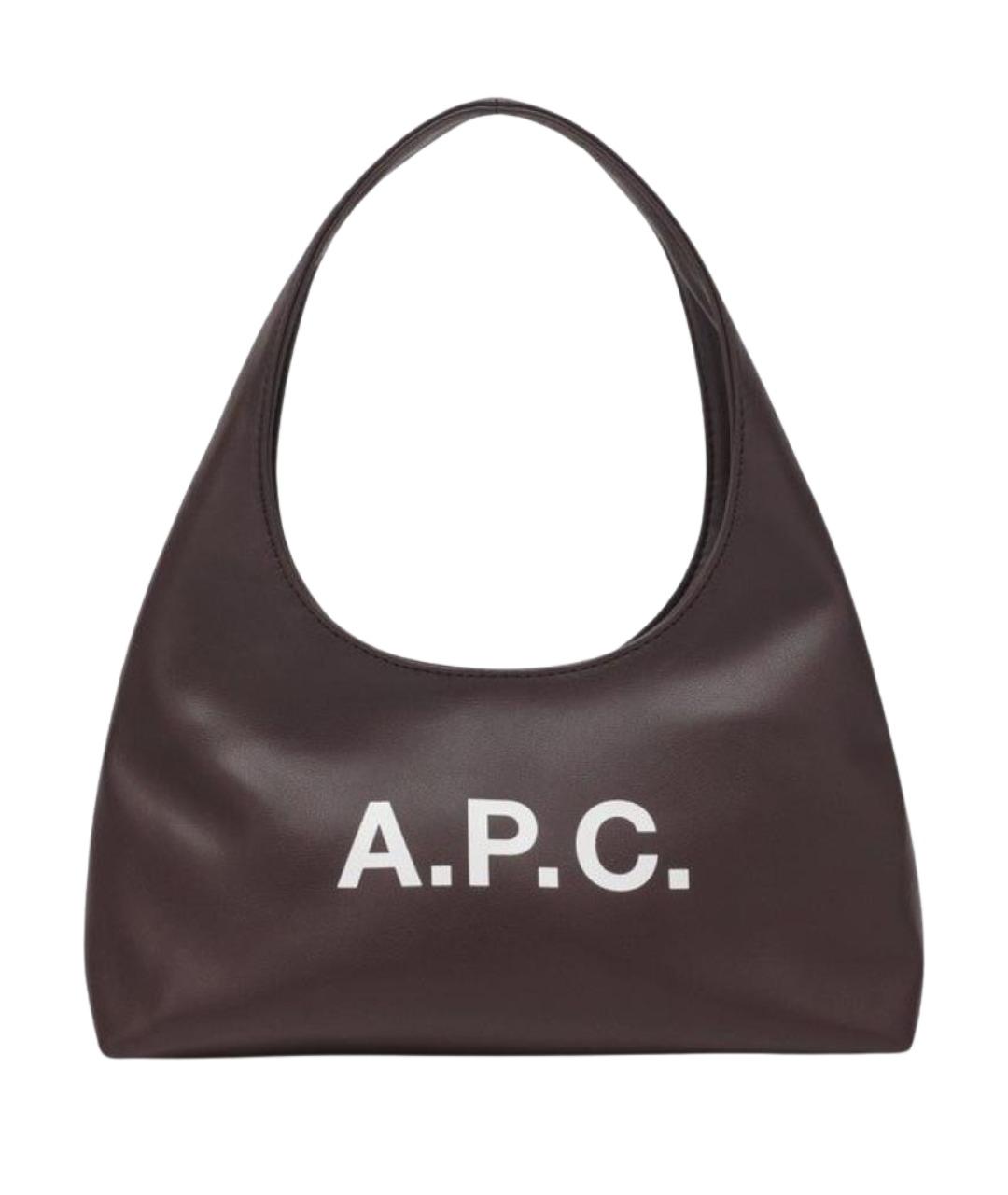 A.P.C. Коричневая сумка через плечо из искусственной кожи, фото 1