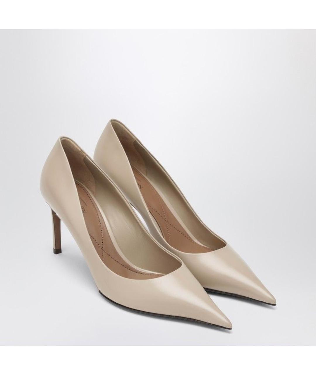 DOLCE&GABBANA Бежевые кожаные туфли, фото 4