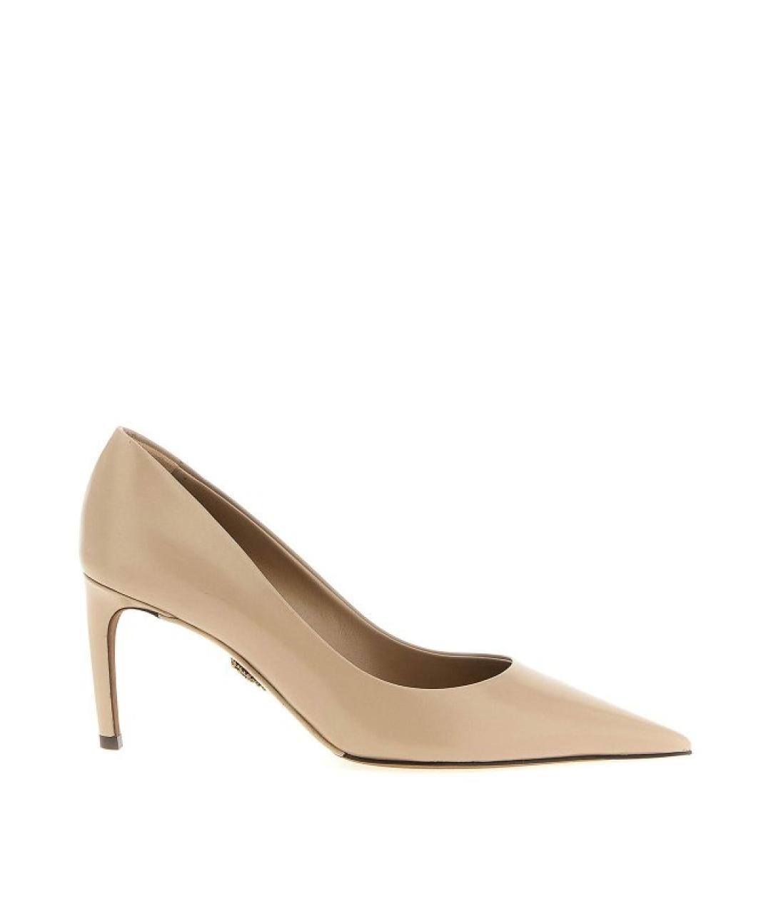 DOLCE&GABBANA Бежевые кожаные туфли, фото 1