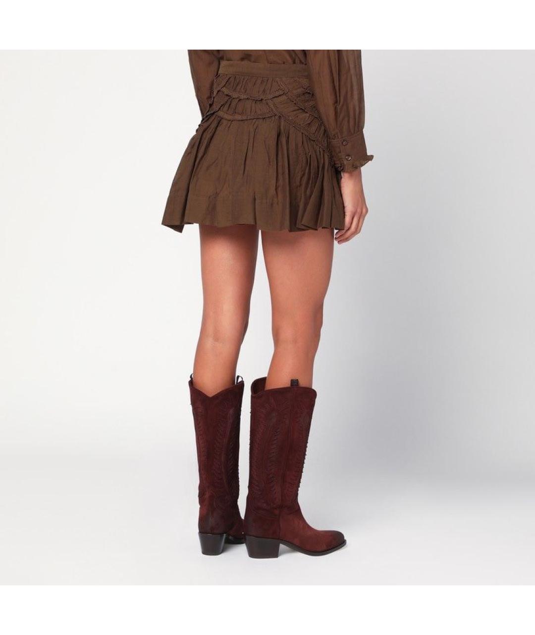 ISABEL MARANT Хаки полиэстеровая юбка мини, фото 2