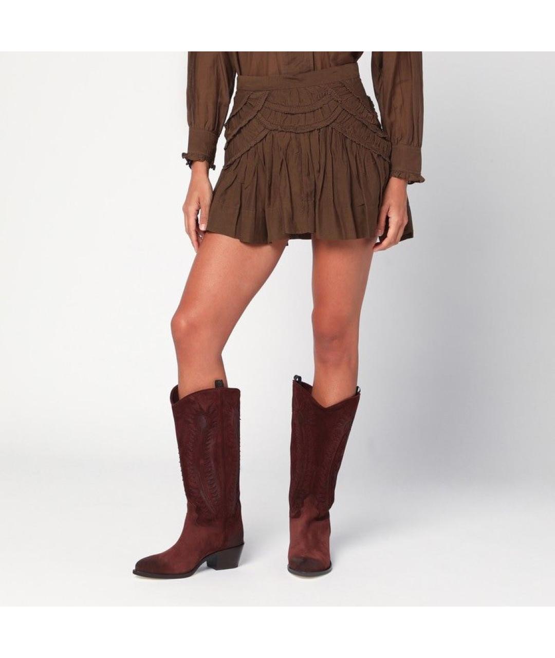 ISABEL MARANT Хаки полиэстеровая юбка мини, фото 3