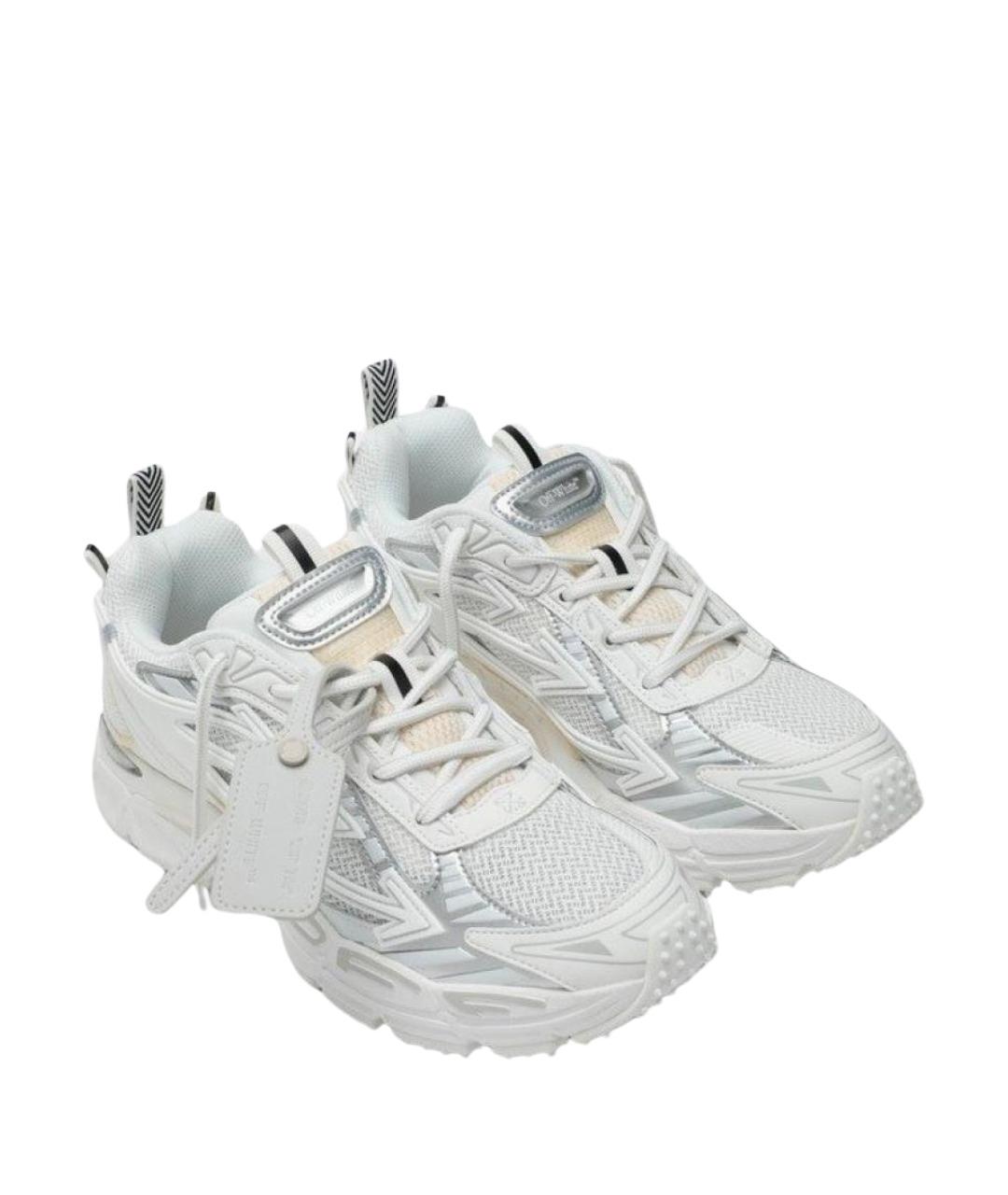 OFF-WHITE Белые текстильные кроссовки, фото 2