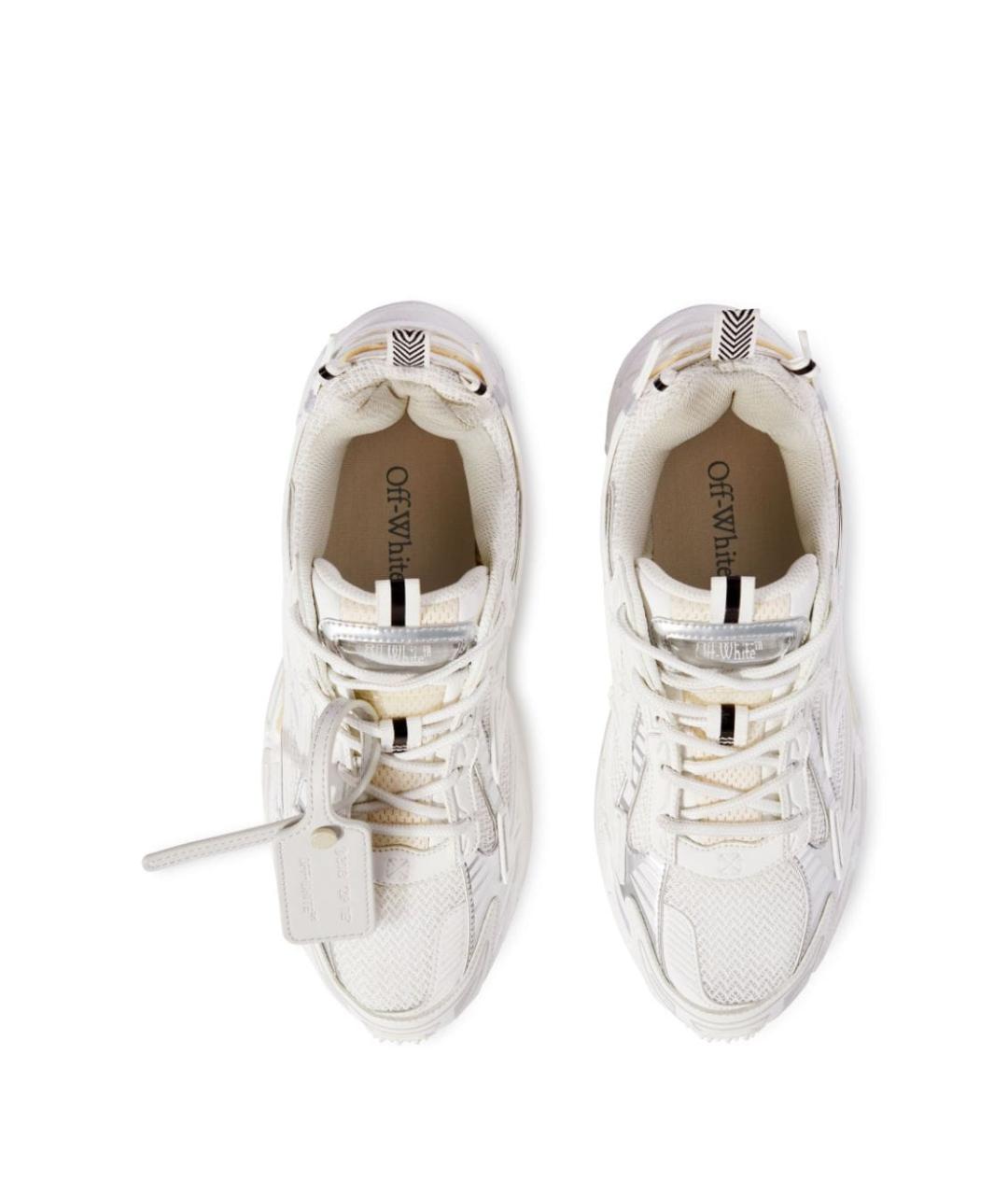 OFF-WHITE Белые текстильные кроссовки, фото 4