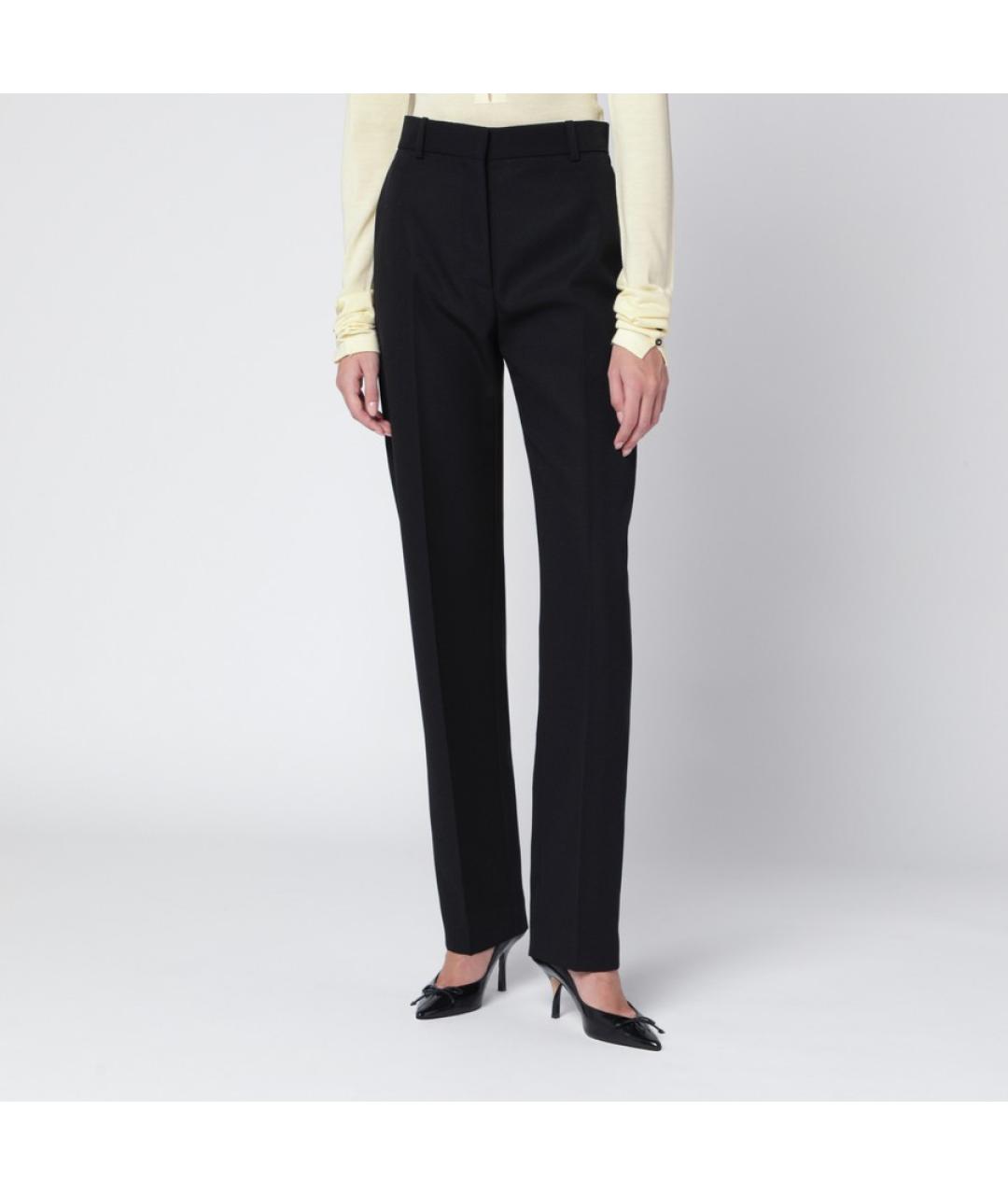 JACQUEMUS Черные шерстяные прямые брюки, фото 3