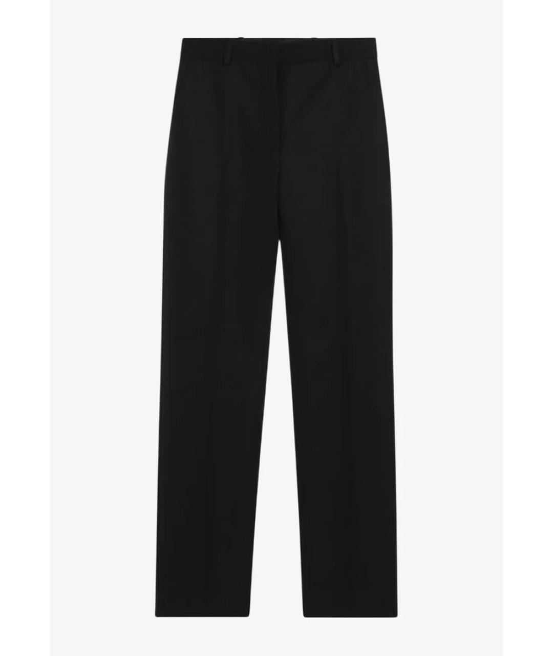 JACQUEMUS Черные шерстяные прямые брюки, фото 6