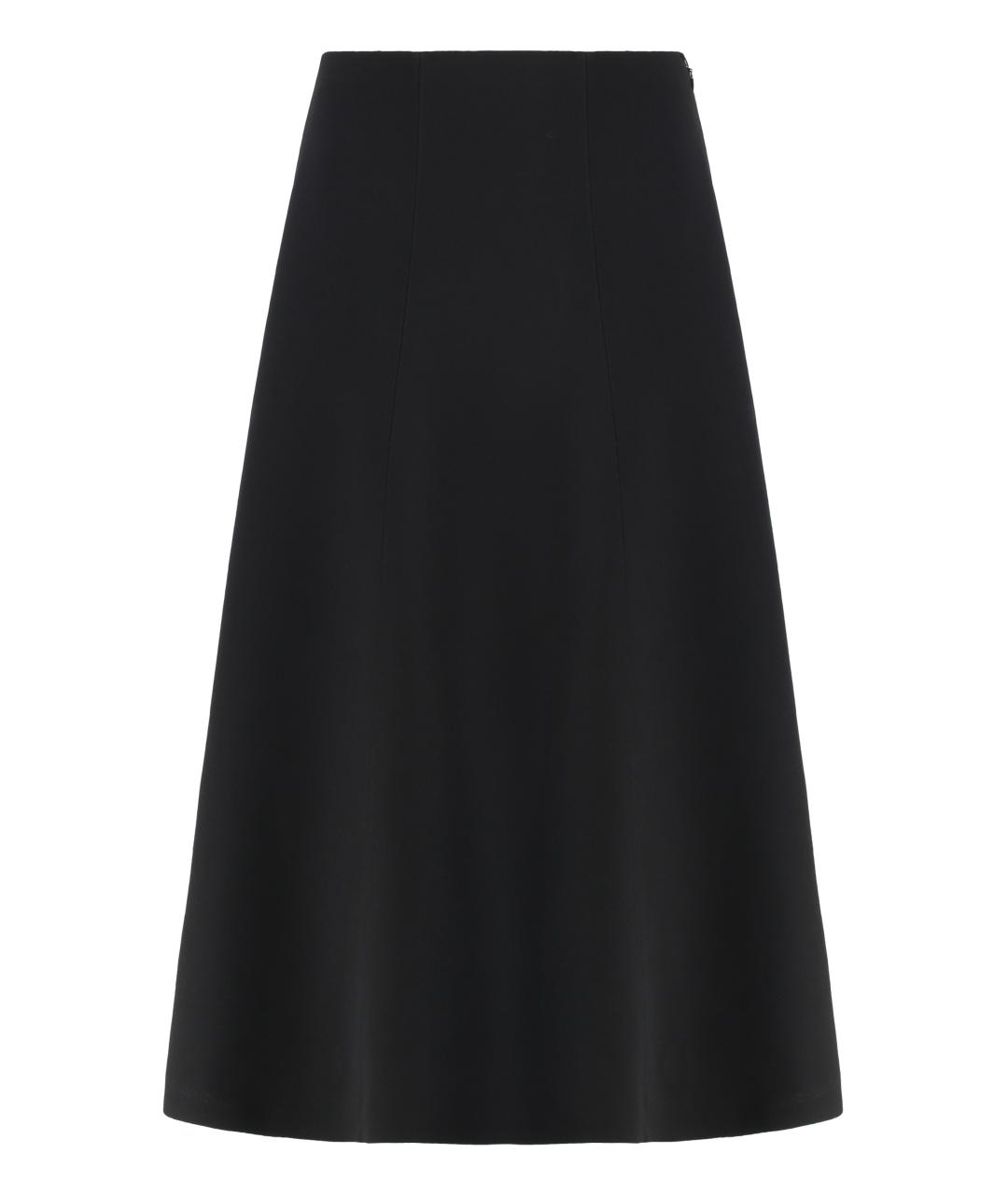 JACQUEMUS Черная шерстяная юбка миди, фото 1
