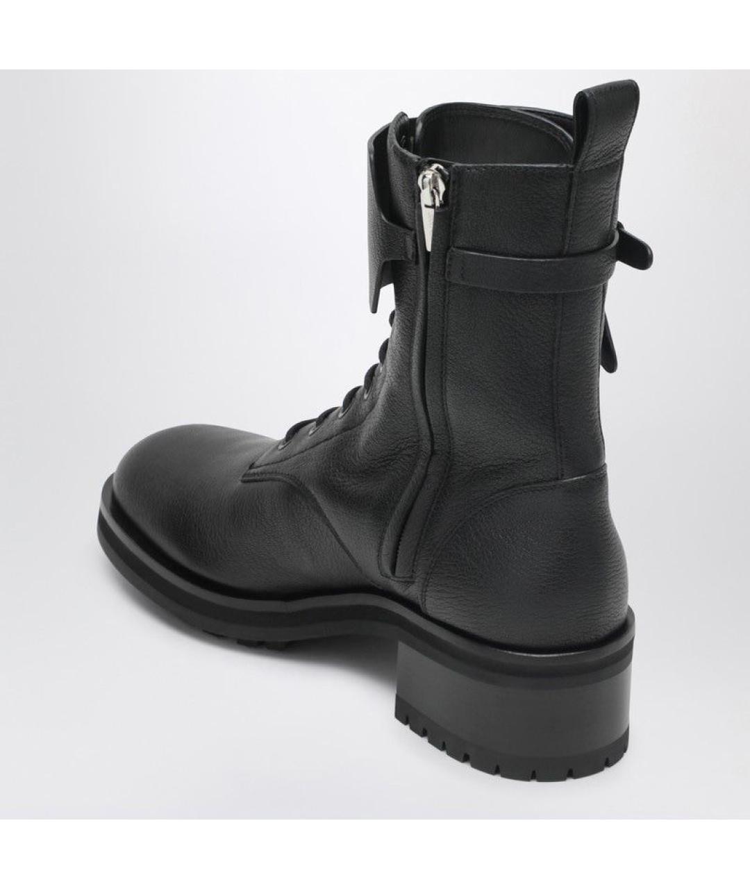 JIMMY CHOO Черные кожаные ботинки, фото 3