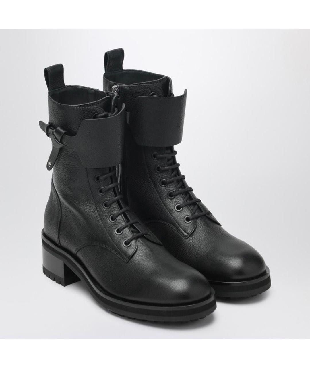 JIMMY CHOO Черные кожаные ботинки, фото 4