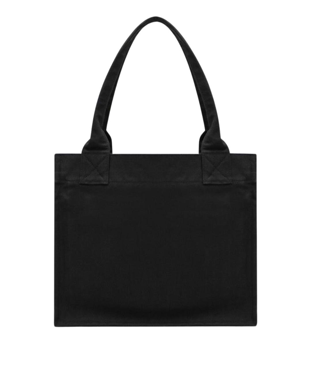 GANNI Черная хлопковая сумка тоут, фото 2