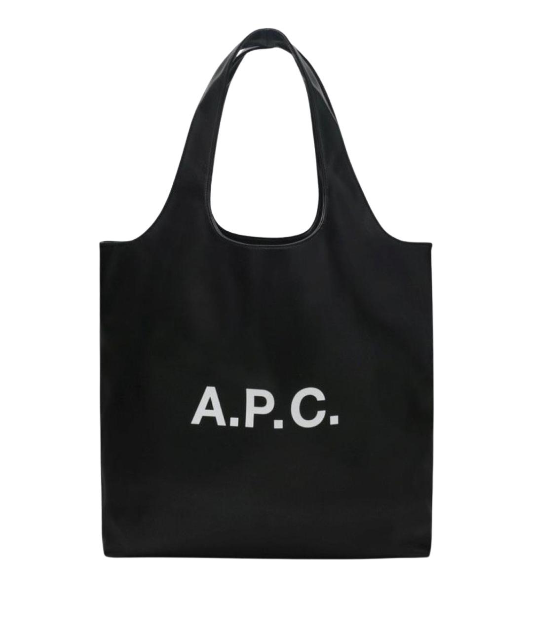 A.P.C. Черная сумка тоут из искусственной кожи, фото 1